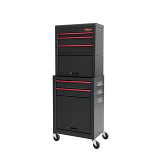 Hyper Tough 4 Drawer Plastic Garage Cabinet 18.7D x 25.39W x 35.31H,  Black 