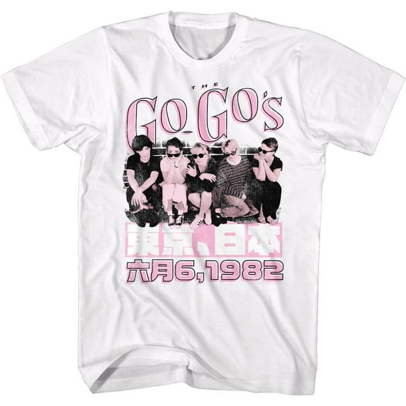 The Go-Go's Japan 1982 White Adult T-Shirt