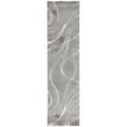 thumbnail image 4 of SAFAVIEH Florida Tamzen Abstract Shag Runner Rug, Light Grey/Ivory, 2'3" x 9', 4 of 9
