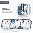 thumbnail image 3 of Pofeuu Lilies Flowers Print Leather Pencil Case, Leather Pencil Pouch Large Capacity, Big Pencil Pouch with Zipper Vintage Pen Bag Fountain Pen Holder, 3 of 7