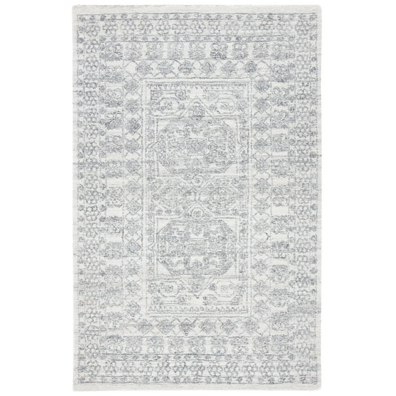 SAFAVIEH Marquee Duana Medallion Area Rug, Ivory/Grey, 4' x 6'