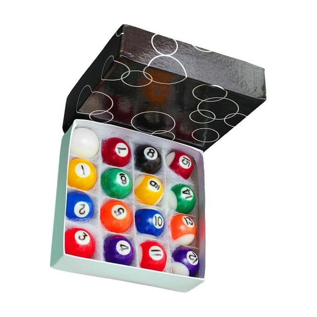 braveheart 16 Pcs Mini Balles de Billard Petit Ensemble Piscine à Balles pour la Maison Sport Récréatif 38 mm