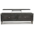 thumbnail image 6 of Signature Design by Ashley Todoe Lift Top Coffee Table, Dark Gray Rustic Industrial Cocktail Table with Two Storage Drawers and Removable Trays, 6 of 10