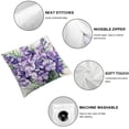 thumbnail image 4 of Nawypu Purple Lavender Throw Pillow Cover Set of 2 Cases Bouquet Flowers Botanical Painting Outdoor Decor Pillowcase Home Square Pillow Slip White, 4 of 6