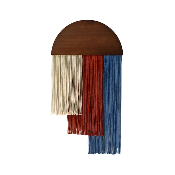 DAMAI Boho Macrame Wall Hanging, Tie-Dye Tapestry, Three-color woven tapestry, Modern Chic Wall Decor for Apartment Dorm Living Room Bedroom Backdrop, 15.7" W X 29.5"