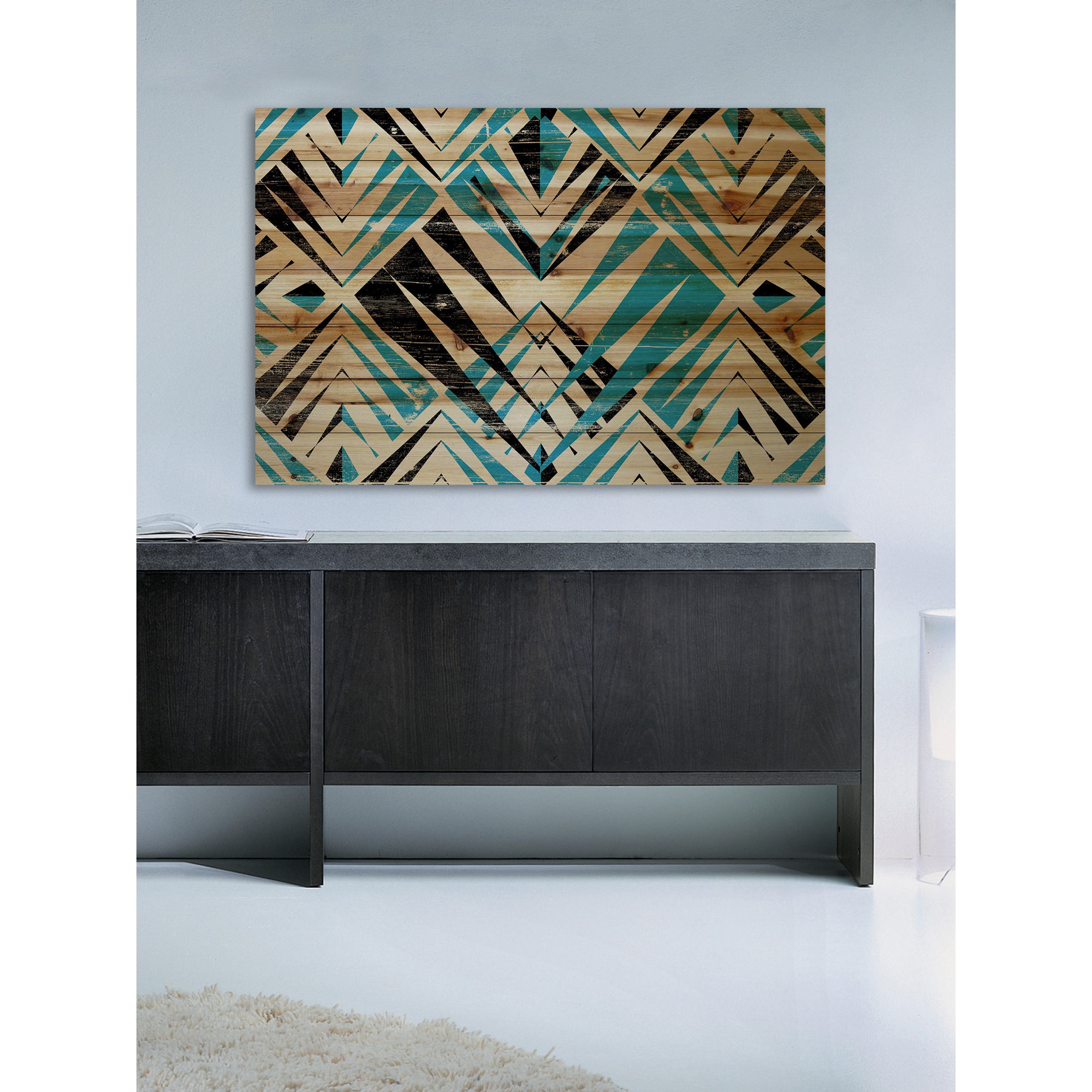 "Visions of Teeth" Painting Print on Natural Pine Wood