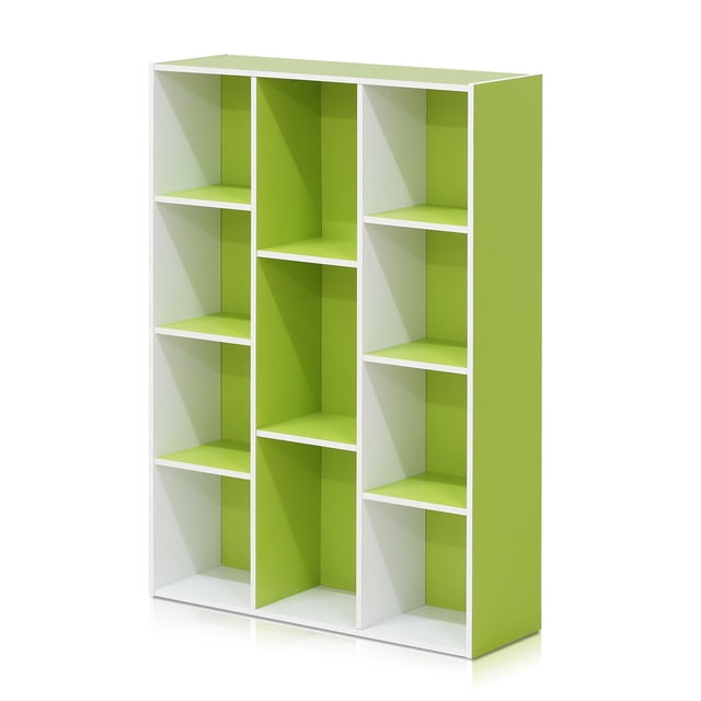 Estantería Furinno 11107WH-GR 7 reversible, 11 cubos, blanco y verde