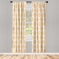thumbnail image 2 of Ambesonne Geometric 4-Panel Curtains, Dimensional Stripe Round, 56"x95", Champagne Peach, 2 of 4