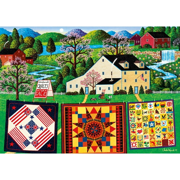 Buffalo Jeux - Charles Wysocki - la Dame Quiltmaker - 300 Grande Pièce Puzzle