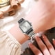 thumbnail image 3 of Reloj Pequeño Para Mujer, Reloj De Pulsera Para Mujer, Correa De aleación Cómoda, Esfera Cuadrada, Espejo De Cristal Para Trabajo Y Ocio, 3 of 7