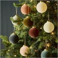 thumbnail image 2 of 9-Pack Flocked Velvet Christmas Tree Ball Ornaments Set, Decorative Hanging Baubles, Shatterproof Plastic Decorations for Xmas Tree, Wreath, Garland, 80mm/3.15 Inches, 2 of 5