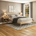 thumbnail image 2 of Camaflexi Mid-Century Modern Platform Bed, 100% Solid Wood Bed, Light Oak, 2 of 7