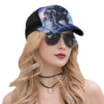 thumbnail image 5 of Disketp Astronauts Start Running Print Trucker Hat Men Women - Mesh Baseball SnapBack Cap, 5 of 7