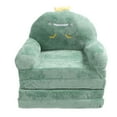 thumbnail image 2 of Cartoon Green Dinosaur Foldable Kid Sofa With Wide Handle, Soft Breathable Toddler Chair For Reading Relaxing Sleeping, 2 of 8