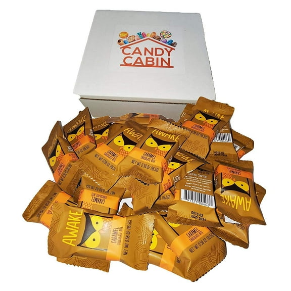 Awake Caffeinated Chocolate Energy Bites Gift Box 30 count Caramel