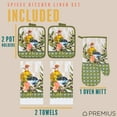 thumbnail image 4 of PREMIUS 5 Piece Printed Kitchen Linen Set, Olive Oil & Branch, 2 Cotton Towels, 2 Pot Holders, 1 Oven Mitt, 4 of 8