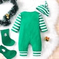 thumbnail image 3 of WIBACKER My First Christmas Baby Girl Boy Romper Newborn Clothes Long Sleeve Jumpsuit + Hat Infant Outfits Set, 3 of 7