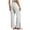 Grey, variant on Women's Loose Straight Leg Casual Pants with Side Slits Solid Color Comfy Trousers