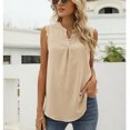 thumbnail image 1 of Top sin mangas para mujer,Camiseta sin mangas para mujer V Camisa casual para mujer Top de verano para mujer Salida de alta intensidad, 1 of 6
