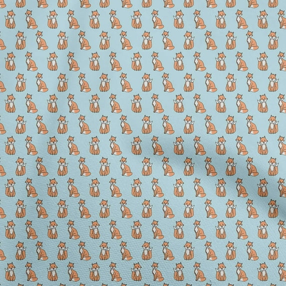 oneOone Viscose Jersey Baby Blue Fabric Animal Dress Material Fabric Print Fabric By The Yard 60 Inch Wide