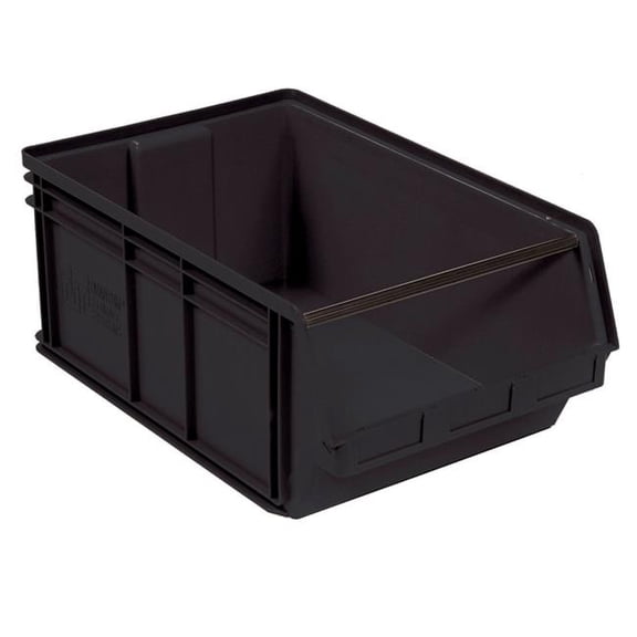 Quantum Storage Systems 613120BK Plastic Magnum Stacking Bin - 29 x 14.375 x 11.87 in. - Black