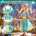 thumbnail image 3 of Set de disfraces de princesa Jeowoqao para niñas de 3 a 6 años con 5 juegos, 3 of 8