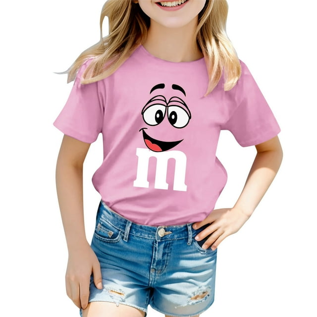 Liyamei T-Shirt Imprimé Drôle pour Enfants Taille 4-5 Ans