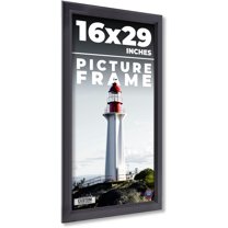 16x29 Frame Black Passaggi Solid Wood Picture Frame Width 1.5 Inches | Interior Depth 0.5 Inches |
