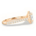 thumbnail image 4 of ESTE ORIGIN 2.00Ct Round Moissanite Cathedral Halo Engagement Ring – 4 Claw Pavé Band in 10K Rose Gold for Women, 4 of 7