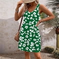 thumbnail image 5 of Karight Womens Tank Dresses Floral Graphic Print Sleeveless Short Mini Dress Beach Sundress with Pockets Vacation Outfit, 5 of 7