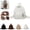 White, variant on Adorable Kawaii Plush Fluffy School Backpack Fuzzy Sherpa Aesthetic Mini Daypack for Travel Everyday Use and Daily Adventure