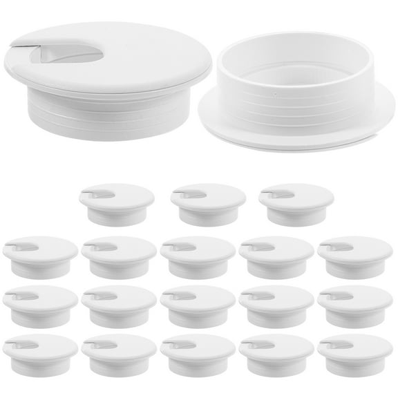 Pretyzoom Desk Table Grommet ABS White 20pcs
