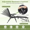 thumbnail image 5 of Costway 2 Piece Patio Folding Chaise Lounge Chairs with 6-Level Backrest Reclining Chairs Black, 5 of 10