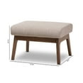thumbnail image 6 of Baxton Studio Bianca Mid-Century Modern Walnut Wood Light Grey Fabric Ottoman, 6 of 6