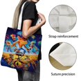 thumbnail image 3 of Crash Bandicoot Bolso de tela con estampado de lienzo para mujer, bolsa de compras reutilizable y estética, con cremallera interior, regalo para mujer,40*45cm., 3 of 6