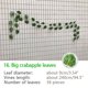 thumbnail image 1 of Guirnalda de hojas de hiedra colgante Artificial de seda verde de 240cm, hojas de vid de plantas, 1 Uds., decoración de baño para el hogar, decoración de fiesta de jardín Deng Xun unisex, 1 of 2