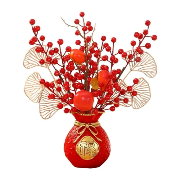 Tnarru Chinese Lunar New Year Decoration Tabletop Ornament for Office Desk Birthday C
