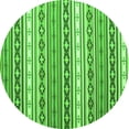thumbnail image 1 of Ahgly Company Indoor Round Abstract Green Contemporary Area Rugs, 4' Round, 1 of 1