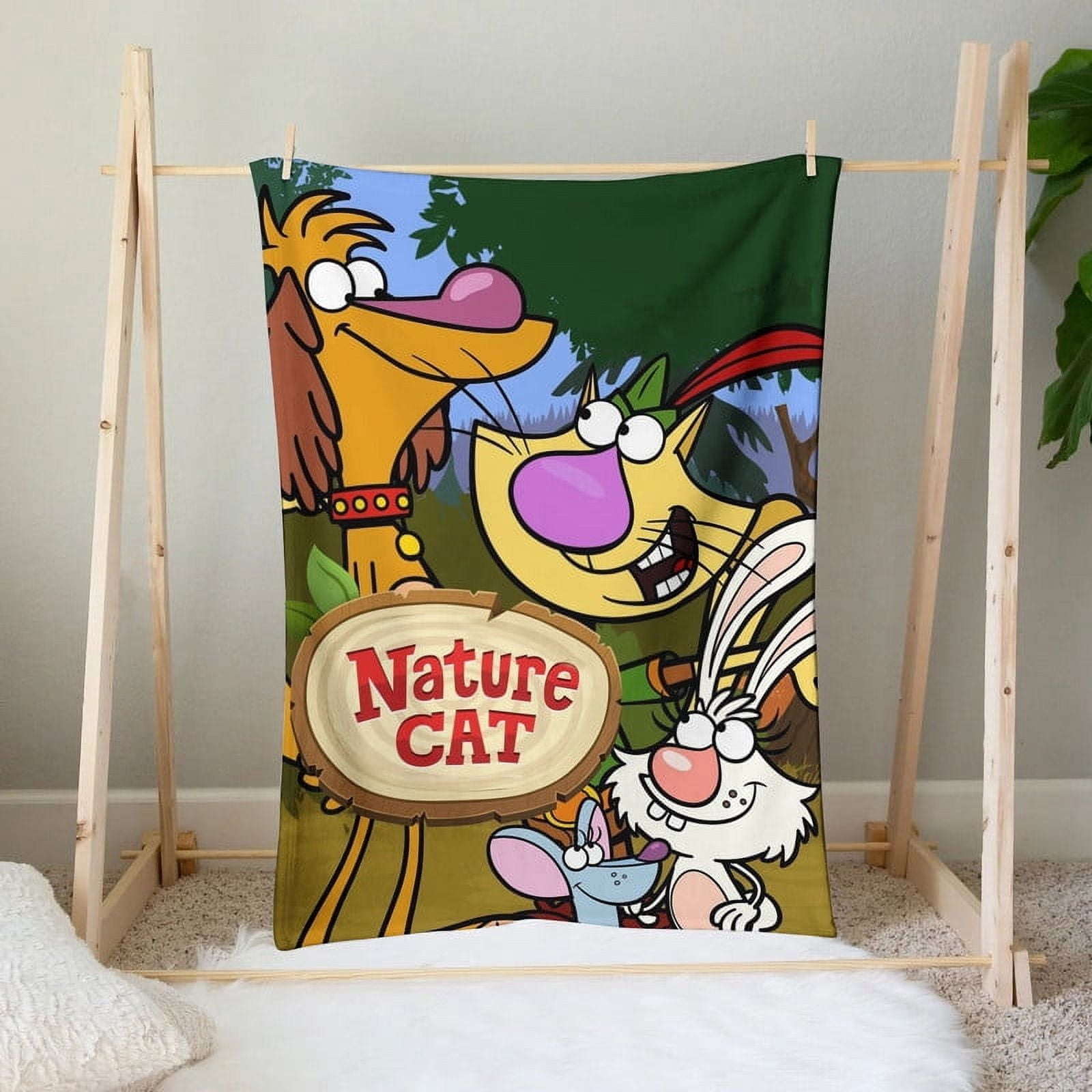 Nature Cat Throw Blanket Gifts for Fans Lover Girls Boys Women Present Hoodie Him Bed 50"x60"