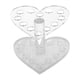 thumbnail image 1 of Soporte para bolígrafos de uñas en forma de corazón (1 unidad) para herramientas de manicura, pinceles de gel UV y esmalte de uñas (plateado transparente), 1 of 7