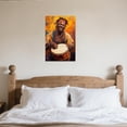 thumbnail image 2 of ZHONGYUTONG African American Men Music Wall Art Africa Drum Canvas Black Man Pictures Ethnic Instruments Traditional Painting Prints Afro Home Decor Framed (28.00" x 42.00"), 2 of 5