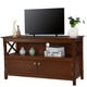 thumbnail image 2 of Costway Mueble para TV hasta 112 cm Centro Diversión con Repisa y 2 Puertas Consola para Salón y Dormitorio 112 x 40 x 61 cm, 2 of 10