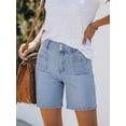 thumbnail image 5 of EMMIOL Women's High Waisted Denim Jean Shorts - Trendy Casual Jorts, 5 of 6