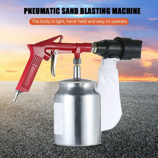Lutabuo Handheld Pneumatic Sandblaster Gun with Nozzles Anti rust