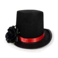 thumbnail image 3 of Vjnyvs Adult Victorian Top Hat, Rose Flower Magic Hat Jazz Cap Unisex Fedoras Hat Pirate Hat For Party Hat, 3 of 7
