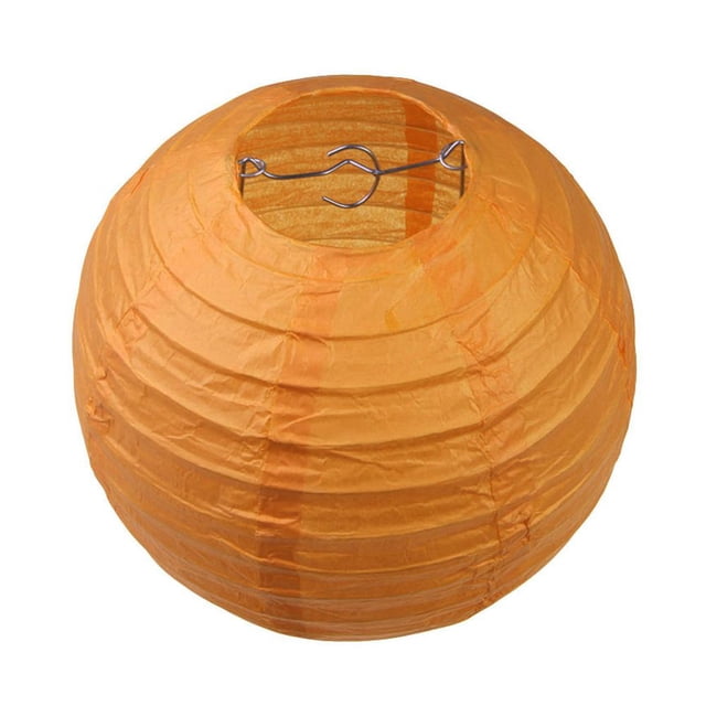 Linterna china redonda de papel Wdftyju 6 pulgadas naranja