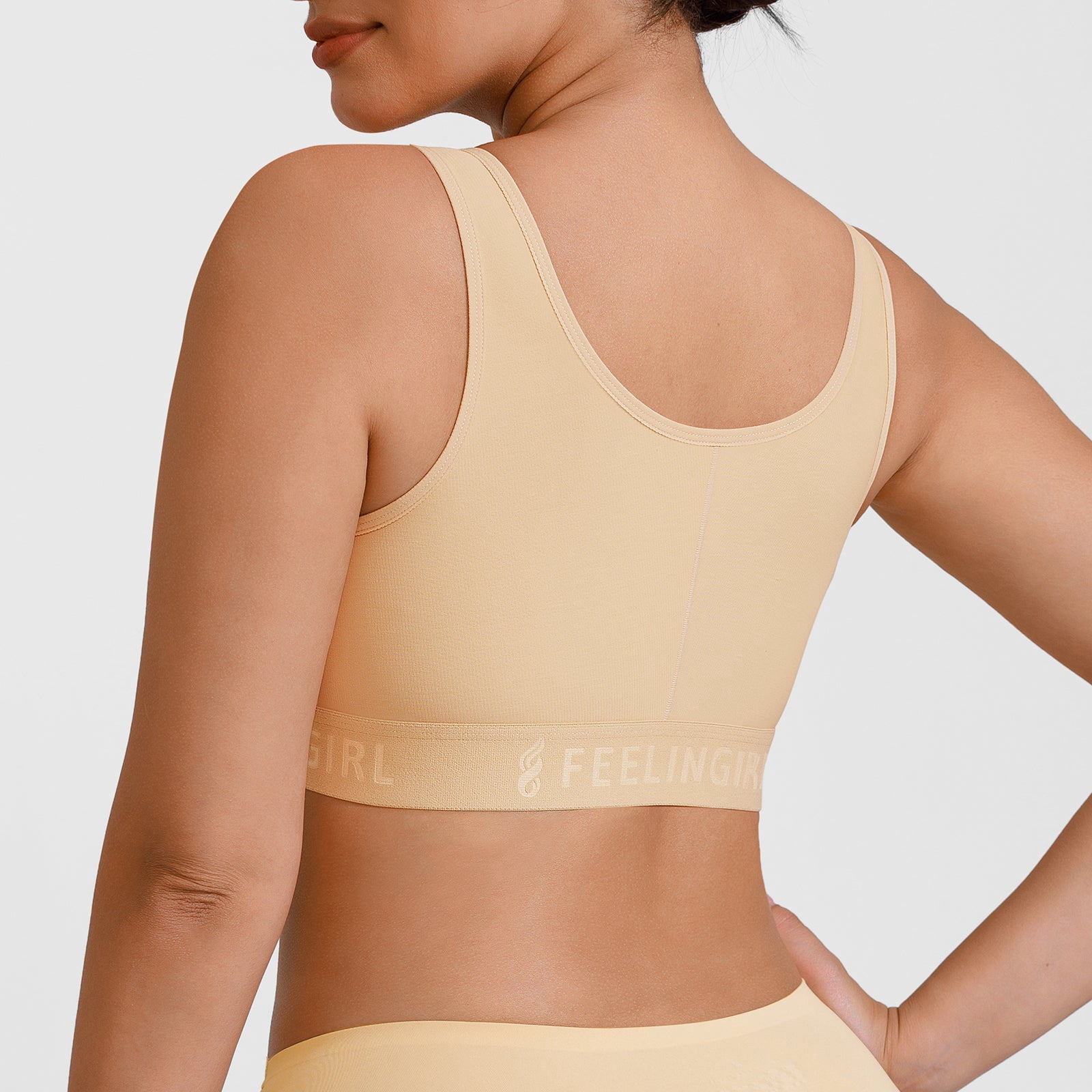 FeelinGirl Post Surgery Compression Bra with Front Closure