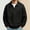 Black-A, variant on Men's V Notch Knit Polo Sweater, Ribbed Long Sleeve Loose Pullover, Winter Casual Collared Knitted Top for Daily Commute