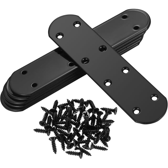Pieces Perforated Plates Flat, Straight Fixing Bracket Flat Assembly, Flat Brackets, Flat Metal Angle Brackets, Metal Connection Plates Connector, 164x39x2.8mm