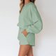 thumbnail image 5 of Puntoco Ropa casual de color para mujer Traje deportivo Pantalones cortos de manga larga Conjunto de dos piezas Liquidación Puntoco Puntoco-606, 5 of 9